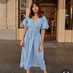 Christy Dawn Dahlia Dress in Sky Checker